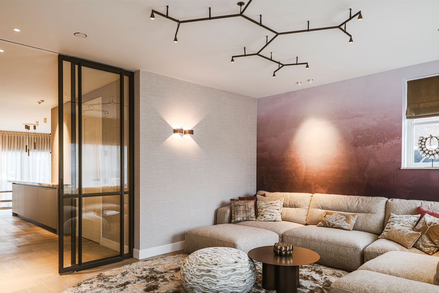 Verlichting plan voor in een bestaande woning met sfeer