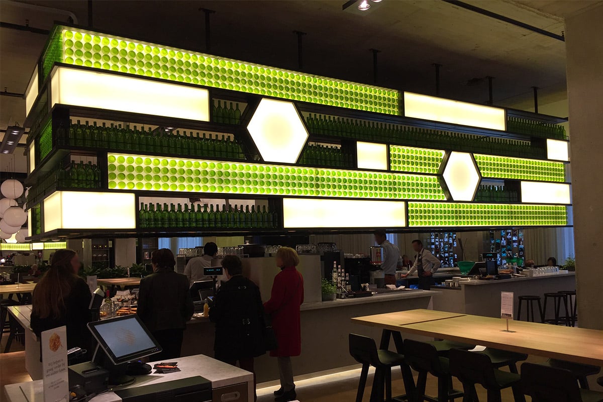 De Bijenkorf Eindhoven restaurant verlichting Lightboxx